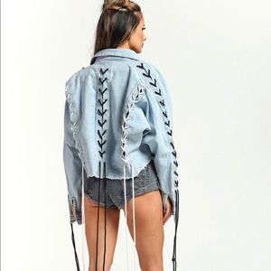 Denim Lacing Jacket